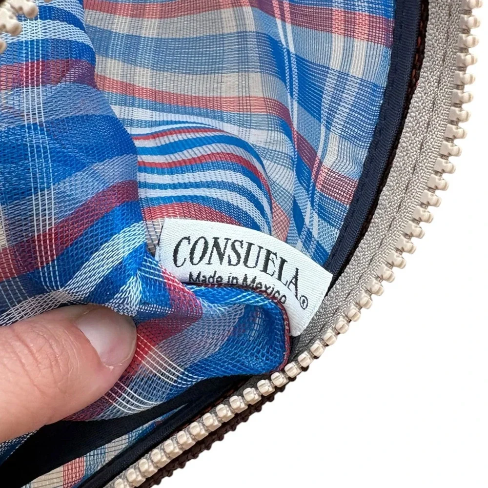 CONSUELA NATALIA LARGE SLIM ZIP POUCH 1505 Makeup Travel Bag Made in Mexico